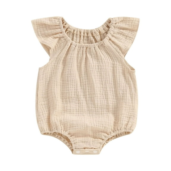 Bagilaanoe Newborn Baby Girl Summer Rompers Short Sleeve Bodysuits 3M 6M 12M 18M 24M Infant Casual One Piece Short Jumpsuit