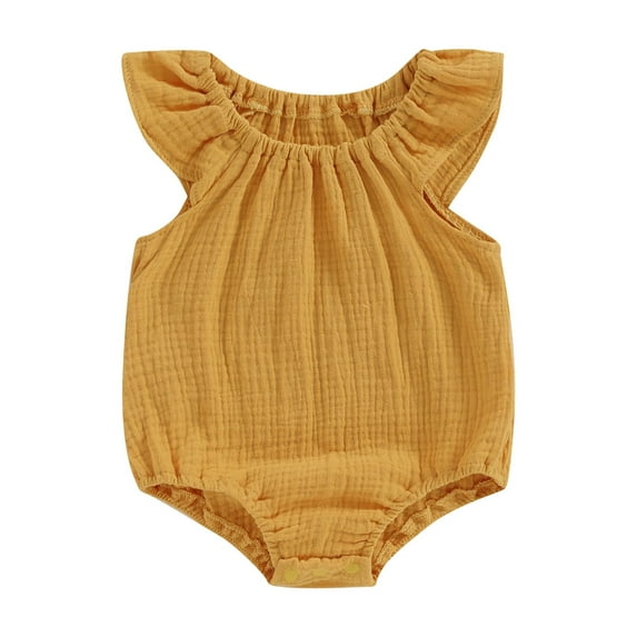 Bagilaanoe Newborn Baby Girl Summer Rompers Short Sleeve Bodysuits 3M 6M 12M 18M 24M Infant Casual One Piece Short Jumpsuit