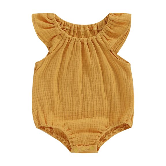 Bagilaanoe Newborn Baby Girl Summer Rompers Short Sleeve Bodysuits 3M 6M 12M 18M 24M Infant Casual One Piece Short Jumpsuit