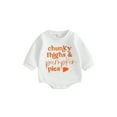 thumbnail image 1 of Bagilaanoe Newborn Baby Girl Thanksgiving Romper Sweatshirt Long Sleeve Bodysuits Letter Print Pullover 6M 12M 18M 24M Infant Casual Tee Tops, 1 of 8