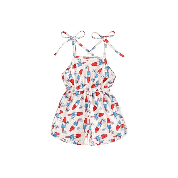 Bagilaanoe Newborn Baby Girls Summer One-pieces Print Sleeveless Jumpsuit Shorts 6M 12M 18M 24M Infant Romper Casual Clothing