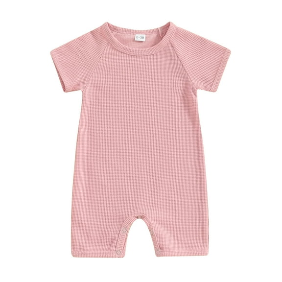 Bagilaanoe Newborn Baby Girls Summer One-pieces Short Sleeve Jumpsuit 3M 6M 12M 18M Infant Romper Casual Clothing