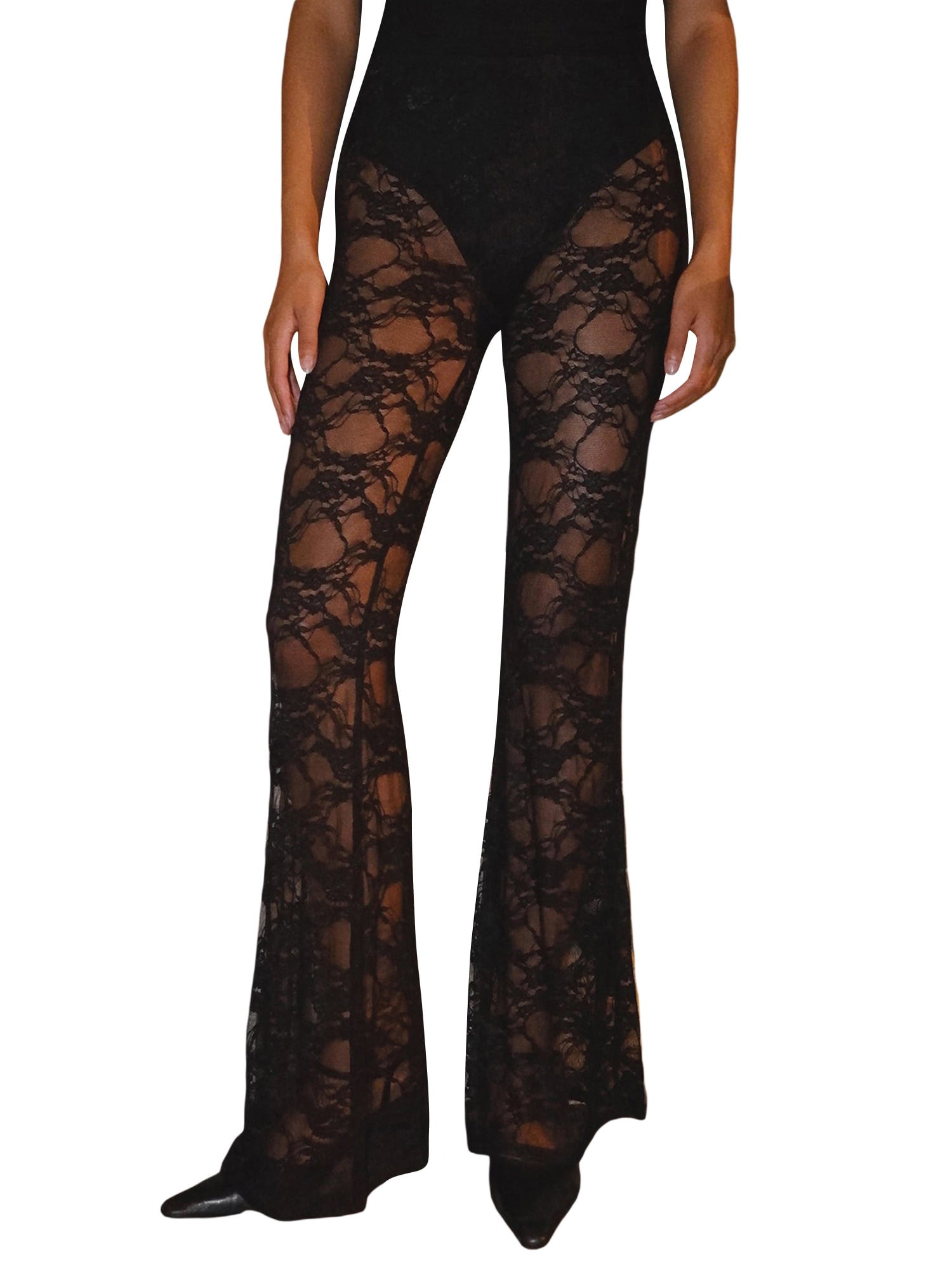 Sheer lace leggings deals