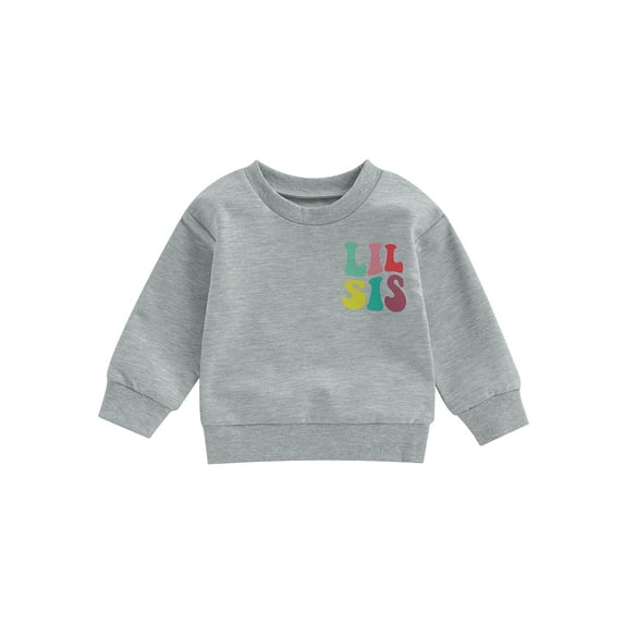 Bagilaanoe Sister Matching Sweatshirt Long Sleeve Letter Print Pullover 6M 12M 18M 24M 3T 4T 5T 6T Toddler Baby Girl Fall Loose Tee Tops