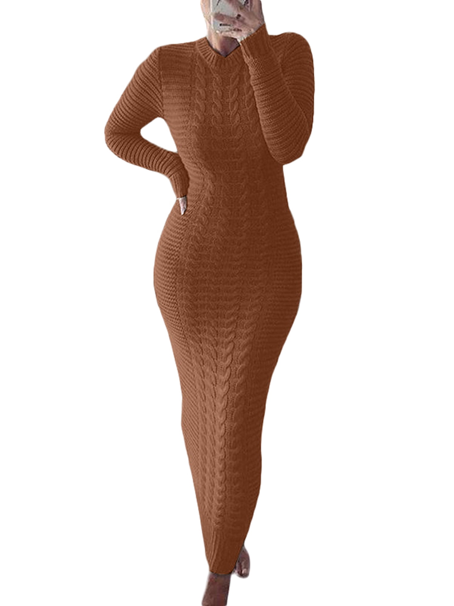 Slim fit women's knitted sweater dress main image 0
