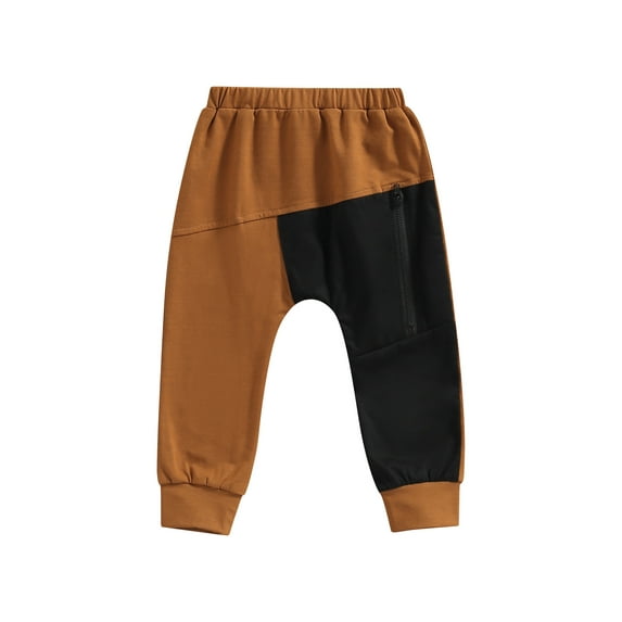 Bagilaanoe Toddler Baby Boy Casual Pants Striped Patchwork ZElastic Waist Trousers 1T 2T 3T 4T 5T Kids Sportpants
