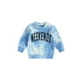 thumbnail image 1 of Bagilaanoe Toddler Baby Boy Casual Sweatshirt Long Sleeve Letter Tie Dye Print Pullover 6M 12M 18M 24M 3T Kids Fall Loose Tee Tops, 1 of 7