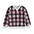 thumbnail image 1 of Bagilaanoe Toddler Baby Boy Casual Sweatshirt Long Sleeve Plaid Print Pullover 2T 3T 4T 5T 6T Kids Loose Tee Tops, 1 of 7