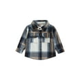 thumbnail image 1 of Bagilaanoe Toddler Baby Boy Flannel Shirts Jacket Plaid Long Sleeve Single-Breasted Shacket 4T 5T 6T Kids Fall Casual Outwear, 1 of 7