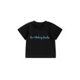 thumbnail image 1 of Bagilaanoe Toddler Baby Boy Girl Birthday Clothes Letter Print Short Sleeve T-shirt 6M 12M 2T 3T 4T 5T Kids Summer Casual Tops, 1 of 8