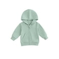 thumbnail image 1 of Bagilaanoe Toddler Baby Boy Girl Hooded Jacket Long Sleeve Zipper Sweatshirt with Pockets 12M 18M 24M 3T 4T 5T Kids Fall Casual Outwear, 1 of 8