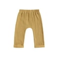 thumbnail image 1 of Bagilaanoe Toddler Baby Boy Girl Pants Elastic Waist Solid Color Bottoms 6M 12M 2T 3T 4T 5T Kids Casual Sweatpants, 1 of 8