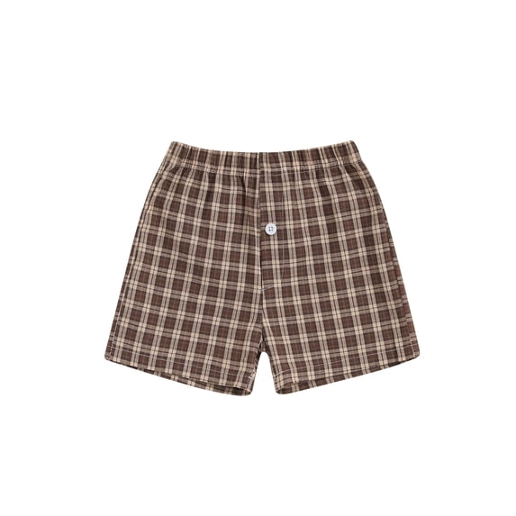Bagilaanoe Toddler Baby Boy Girl Plaid Shorts Elastic Waist Casual Short Bottoms 12M 18M 24M 3T 4T 5T Kids Summer Clothes