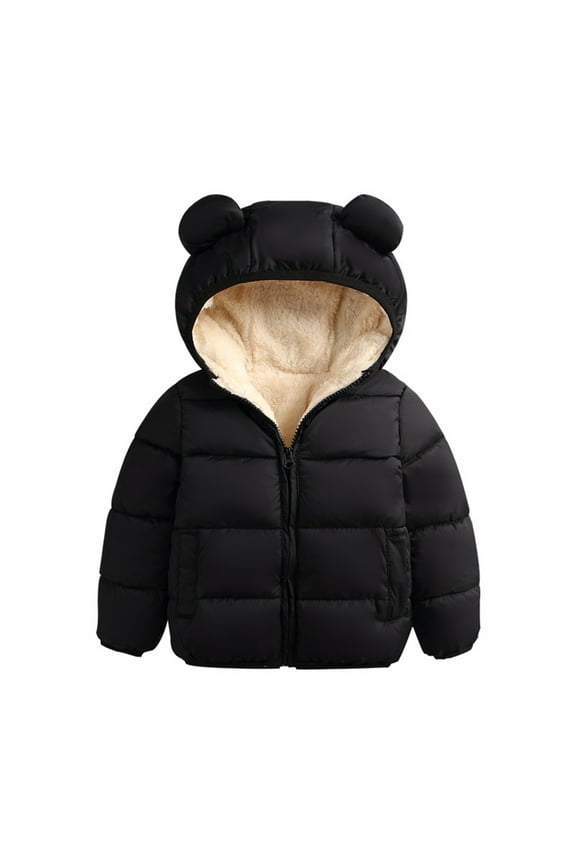Toddler Baby Boy Girl Quilted Puffer Hooded Jacket Winter Lightweight Long Sleeve Warm Coat 3M 6M 12M 18M 24M 3T Kids Zipper Padded Outerwear with Pockets