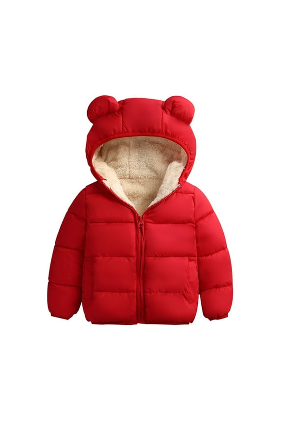 Toddler Baby Boy Girl Quilted Puffer Hooded Jacket Winter Lightweight Long Sleeve Warm Coat 3M 6M 12M 18M 24M 3T Kids Zipper Padded Outerwear with Pockets