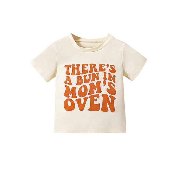 Bagilaanoe Toddler Baby Boy Girls T-shirt Casual Letter Print Short Sleeve Tees 1T 2T 3T 4T 5T 6T Kids Summer Tops