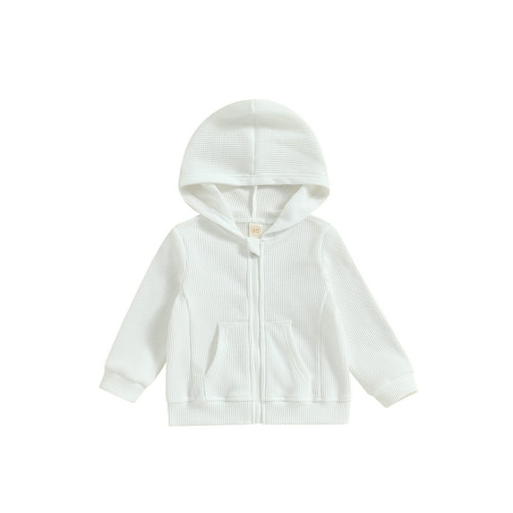 Bagilaanoe Toddler Baby Boy Hooded Jacket Solid Long Sleeve Zip-up Sweatshirt 12M 18M 24M 3T 4T 5T Kids Fall Casual Outwear