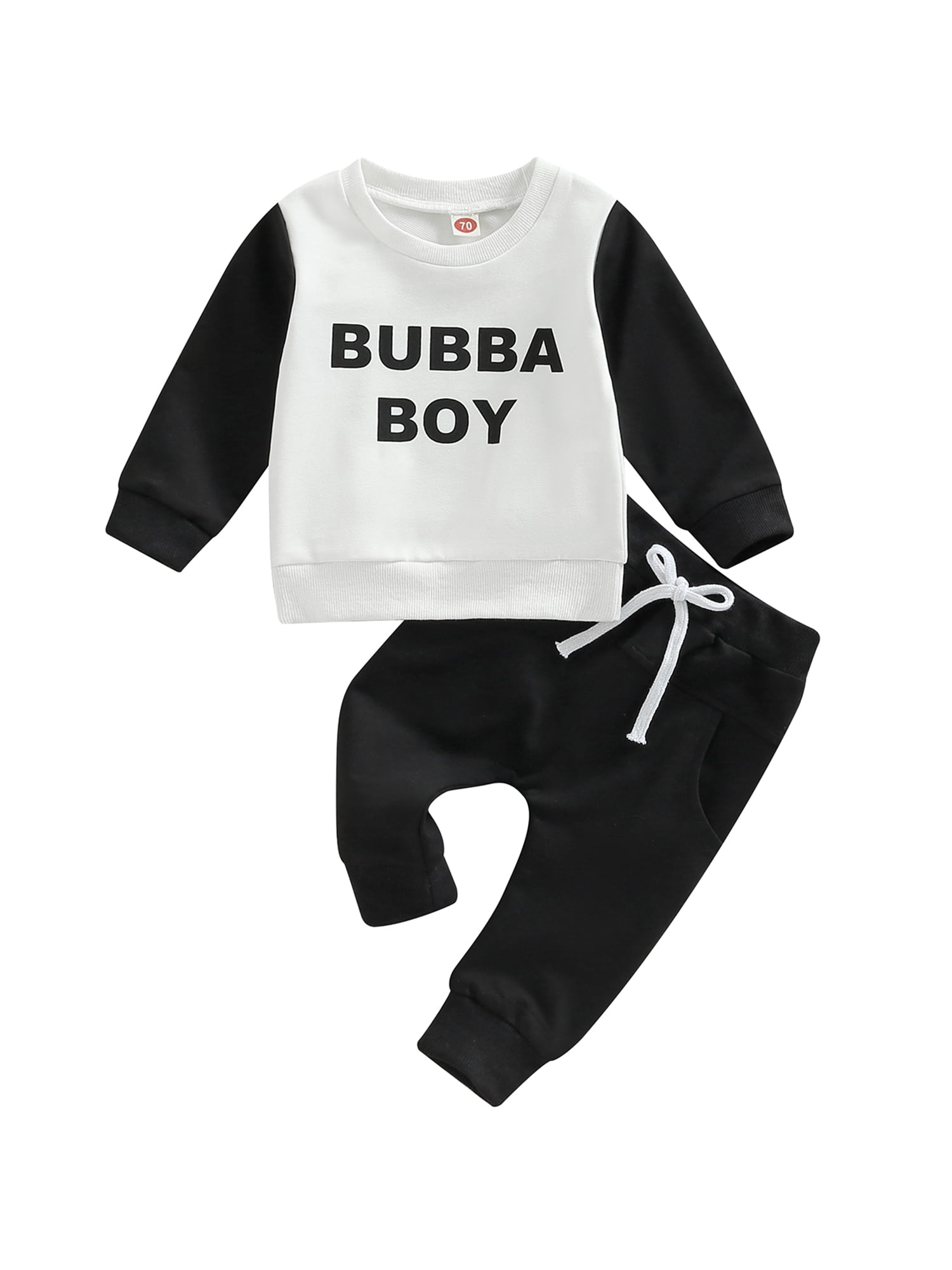 Bagilaanoe Toddler Baby Boy Long Pants Set Letter Print Long Sleeve
