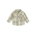 thumbnail image 1 of Bagilaanoe Toddler Baby Boy Shirt Jacket Plaid Long Sleeve Single-Breasted Shacket 6M 12M 18M 24M 3T 4T Kids Fall Casual Outwear, 1 of 7