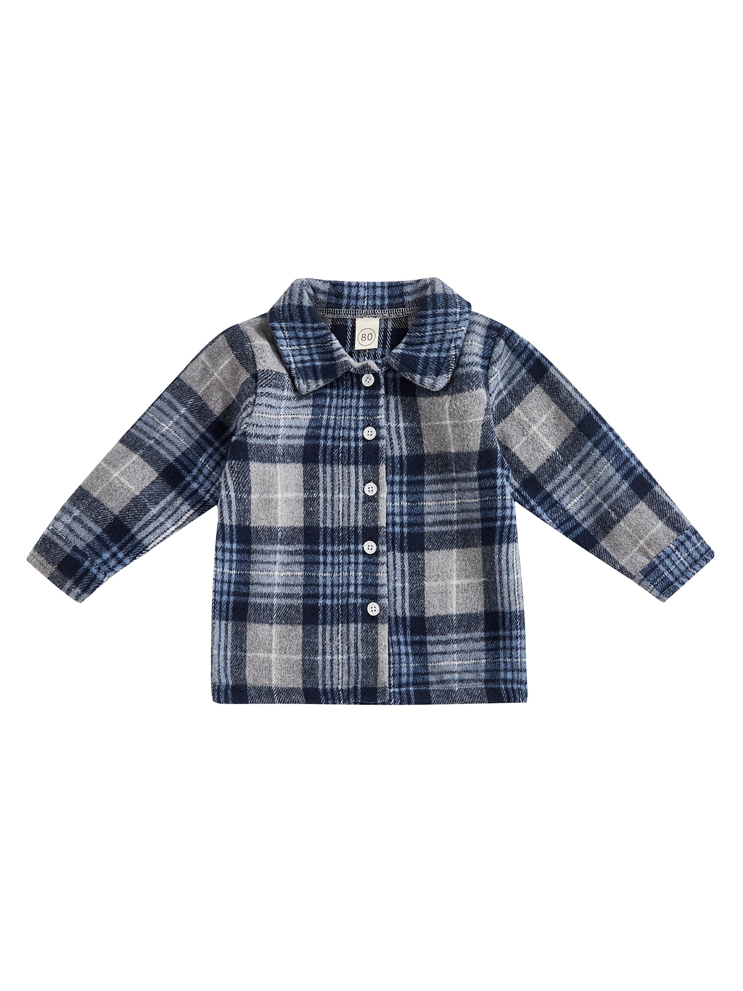 Shacket Infant Bagilaanoe Toddler Baby Boy Shirts Jacket Plaid Long Sleeve Single ...