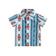 thumbnail image 1 of Bagilaanoe Toddler Baby Boy Summer T-shirt Geometric Printed Short Sleeve Shirt 3M 6M 12M 18M 24M 3T Kids Casual Tops, 1 of 8