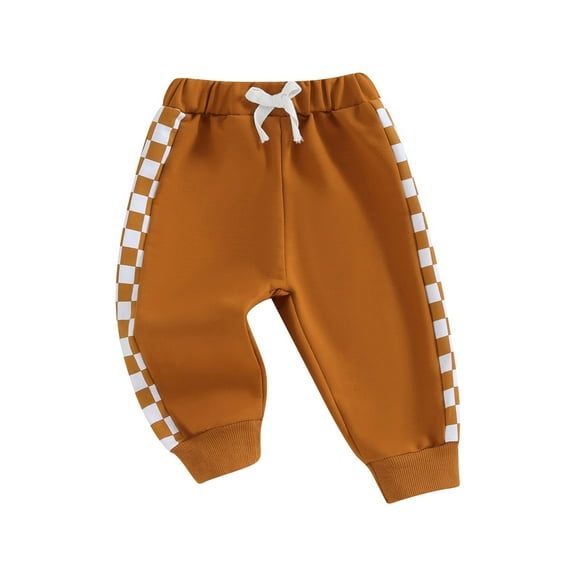 Bagilaanoe Toddler Baby Boy Sweatpants Checkerboard Patchwork Jogger Pants 6M 12M 18M 24M 3T Kids Casual Trousers Casual Clothes