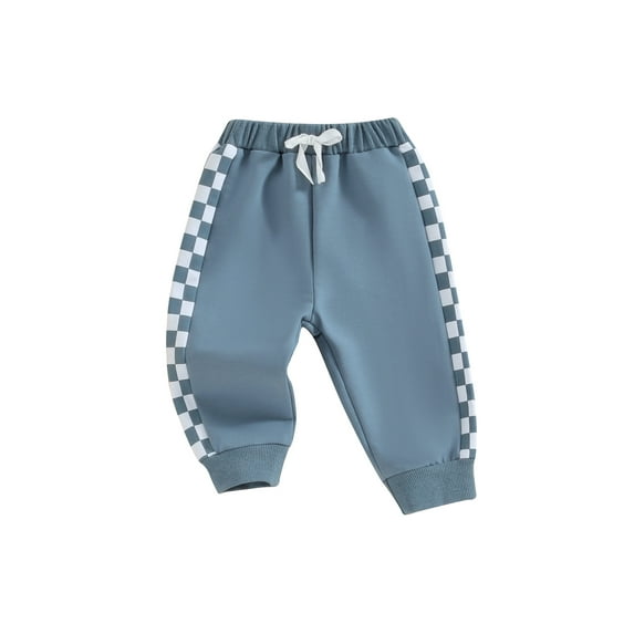 Bagilaanoe Toddler Baby Boy Sweatpants Checkerboard Patchwork Jogger Pants 6M 12M 18M 24M 3T Kids Casual Trousers Casual Clothes