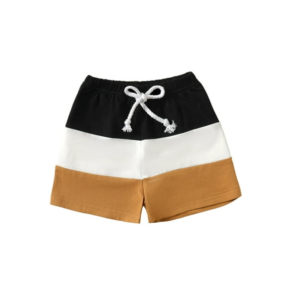 Bagilaanoe Toddler Baby Boys Casual Shorts Quick Dry Drawstring Short Pants 6M 12M 18M 24M 3T Kids Contrast Color Summer Clothes