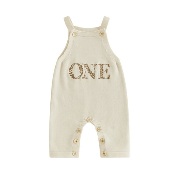 Bagilaanoe Toddler Baby Boys Girls One-pieces Letters Embroidery Sleeveless Jumpsuit 6M 12M 18M 24M 3T Kids Romper Birthday Clothing