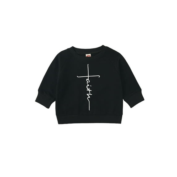Bagilaanoe Toddler Baby Boys Girls Pullover Flower/ Rainbow/ Letter Print Long Sleeve Tops 6M 12M 18M 24M 3T Casual Autumn Sweatshirt Outfit