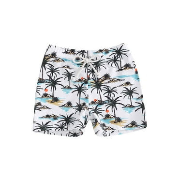Bagilaanoe Toddler Baby Boys Swim Trunks Print Elastic Waist Swimming Shorts 6M 12M 18M 24M 3T 4T Kids Swimwear Beach Board Shorts