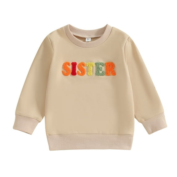 Bagilaanoe Toddler Baby Girl Boy Casual Sweatshirt Long Sleeve Letter Print Pullover 12M 18M 24M 3T 4T 5T Kids Fall Loose Tee Tops