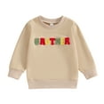 thumbnail image 1 of Bagilaanoe Toddler Baby Girl Boy Casual Sweatshirt Long Sleeve Letter Print Pullover 12M 18M 24M 3T 4T 5T Kids Fall Loose Tee Tops, 1 of 7