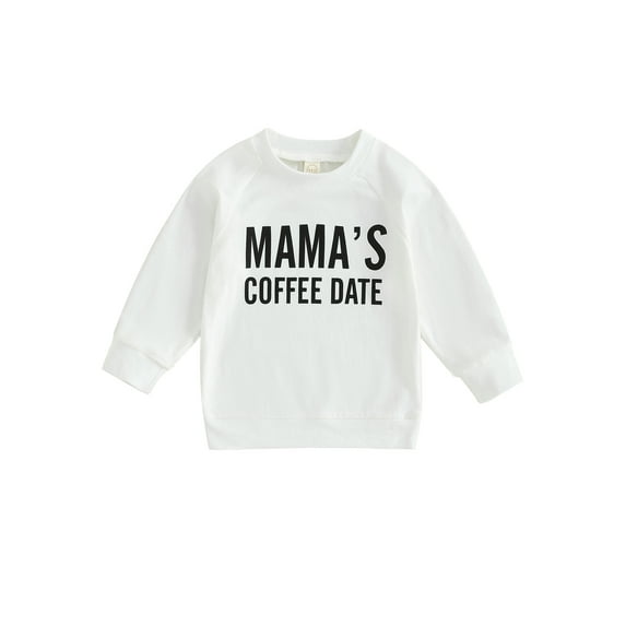 Bagilaanoe Toddler Baby Girl Boy Casual Sweatshirt Long Sleeve Letter Print Pullover 24M 3T 4T Kids Fall Loose Tee Tops