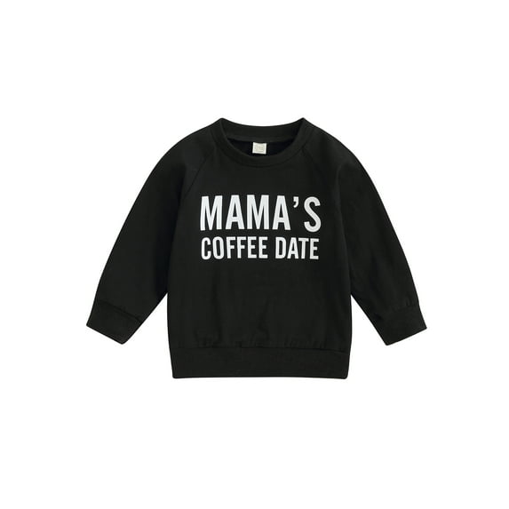 Bagilaanoe Toddler Baby Girl Boy Casual Sweatshirt Long Sleeve Letter Print Pullover 24M 3T 4T Kids Fall Loose Tee Tops