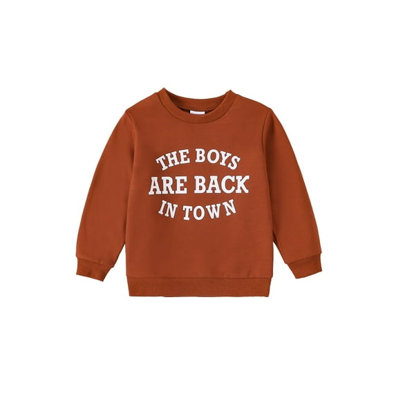 Bagilaanoe Toddler Baby Girl Boy Casual Sweatshirt Long Sleeve Letter Print Pullover 2T 3T 4T 5T 6T Kids Fall Loose Tee Tops