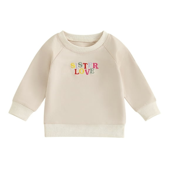 Bagilaanoe Toddler Baby Girl Boy Casual Sweatshirt Long Sleeve Letter Print Pullover 6M 12M 18M 24M 3T 4T Kids Fall Loose Tee Tops