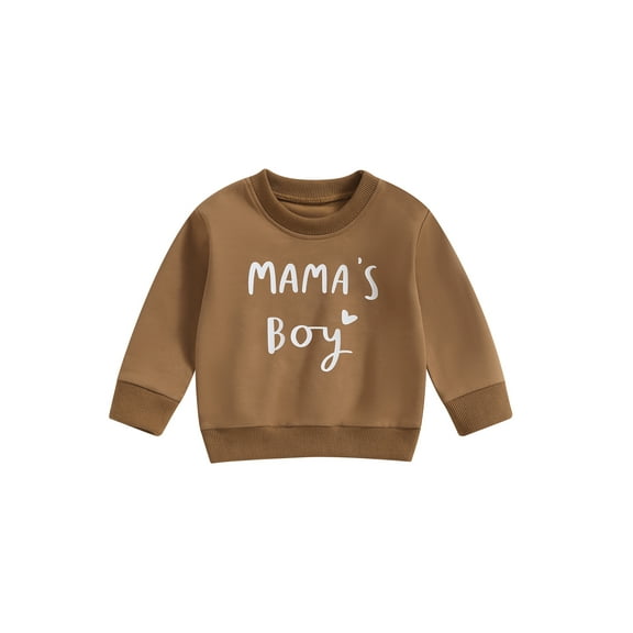 Bagilaanoe Toddler Baby Girl Boy Casual Sweatshirt Long Sleeve Letter Print Pullover 6M 12M 18M 24M 3T Kids Fall Loose Tee Tops