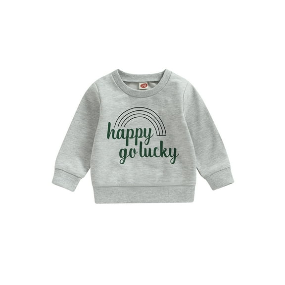 Bagilaanoe Toddler Baby Girl Boy Casual Sweatshirt Long Sleeve Letter Print Pullover 6M 12M 18M 24M 3T Kids Loose Tee Tops