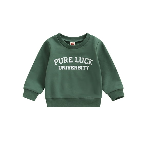 Bagilaanoe Toddler Baby Girl Boy Casual Sweatshirt Long Sleeve Letter Print Pullover 6M 12M 18M 24M 3T Kids Loose Tee Tops