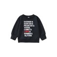 thumbnail image 1 of Bagilaanoe Toddler Baby Girl Boy Casual Sweatshirt Long Sleeve Letter Print Pullover 6M 12M 18M 3T 4T 5T Kids Loose Tee Tops, 1 of 9