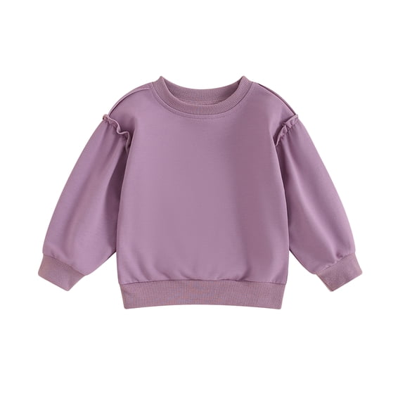 Bagilaanoe Toddler Baby Girl Boy Casual Sweatshirt Long Sleeve Pullover 6M 9M 12M 18M 24M 3T Kids Loose Tee Tops