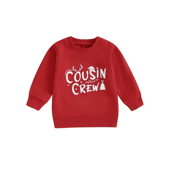 Bagilaanoe Toddler Baby Girl Boy Christmas Sweatshirt Long Sleeve Letter Print Pullover 6M 12M 18M 24M 3T Kids Fall Loose Tee Tops