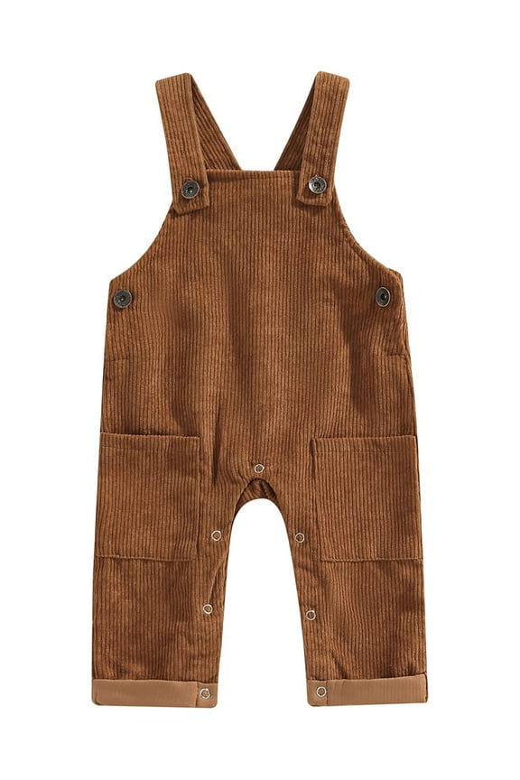 Toddler Baby Girl Boy Corduroy Jumpsuit Sleeveless Suspender Romper Overalls 1T 2T 3T 4T 5T Kids Long Pants Casual Outfits