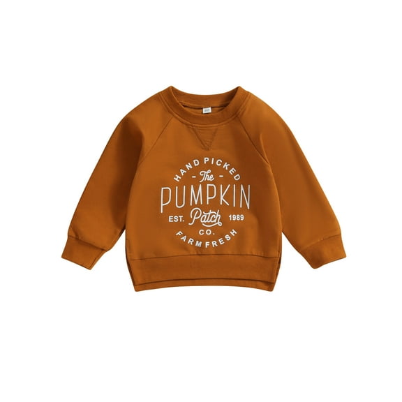 Bagilaanoe Toddler Baby Girl Boy Halloween Sweatshirt Long Sleeve Letter Print Pullover 1T 2T 3T 4T 5T 6T Kids Fall Loose Tee Tops