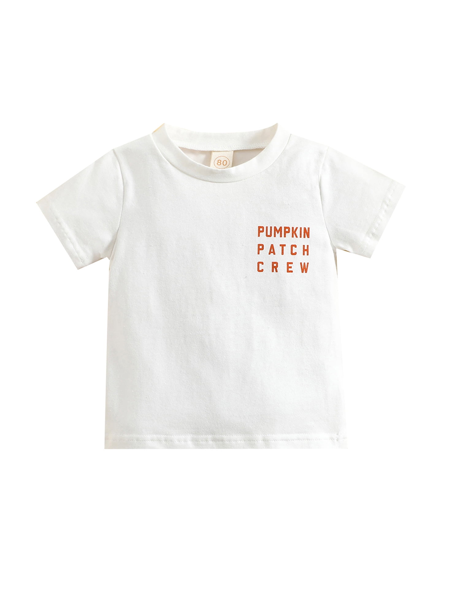 Bagilaanoe Toddler Baby Girl Boy Halloween T-Shirts Short Sleeve Letter Print Pullover 6M 12M 18M 24T 3T 4T Infant Fall Tee Tops