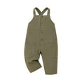 thumbnail image 1 of Bagilaanoe Toddler Baby Girl Boy Jumpsuit Sleeveless Romper Suspender Overalls 6M 12M 18M 24M 3T 4T Long Pants Outfits, 1 of 9
