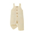 thumbnail image 1 of Bagilaanoe Toddler Baby Girl Boy Jumpsuit Sleeveless Romper Suspender Overalls 6M 12M 18M 24M 3T 4T Long Pants Outfits, 1 of 8