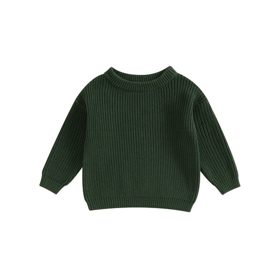 Bagilaanoe Toddler Baby Girl Boy Knitted Sweater Long Sleeve Pullover 3M-5T Kids Warm Jumpers Tops Fall Loose Knitwear