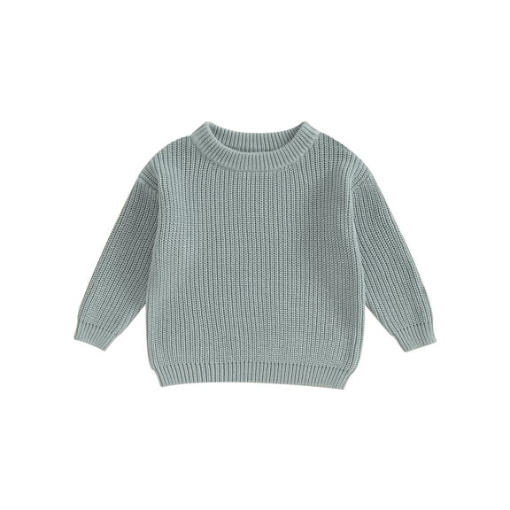 Bagilaanoe Toddler Baby Girl Boy Knitted Sweater Long Sleeve Pullover 3M-5T Kids Warm Jumpers Tops Fall Loose Knitwear